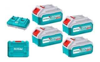 Cargador y Baterías Total TFBCLI20244 20V 4.0Ah 5pzs Cargador y Baterías Total TFBCLI20244 20V 4.0Ah 5pzs