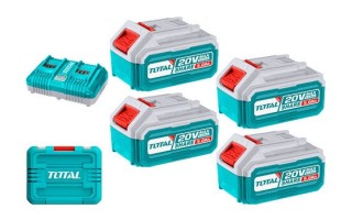 Cargador y Baterías Total TFBCLI20245 20V 5.0Ah 5pzs Cargador y Baterías Total TFBCLI20245 20V 5.0Ah 5pzs