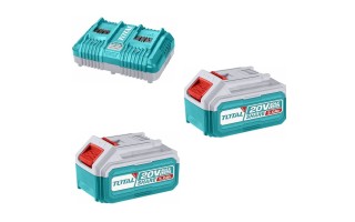 Cargador y Baterías Total TFBCPK2425 20V 5Ah 3pzs Cargador y Baterías Total TFBCPK2425 20V 5Ah 3pzs