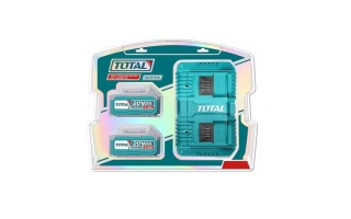 Cargador y Baterías Total TFBCPK2425 20V 5Ah 3pzs Cargador y Baterías Total TFBCPK2425 20V 5Ah 3pzs