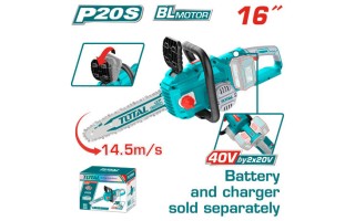 Motosierra a Batería Total TGSLI 16'' 40cm 40V SIN BAT