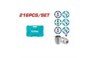 Llaves Tubo y Combinadas Total THKTHP22166 216pzs Llaves Tubo y Combinadas Total THKTHP22166 216pzs