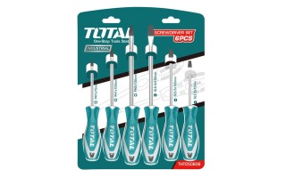 Destornilladores Cruz y Plano Total THT250606 6pzs Destornilladores Cruz y Plano Total THT250606 6pzs