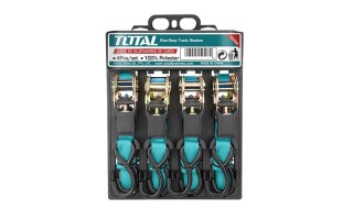 Cinta de Amarre con Catraca Total THTRS 25mm 6m 650kg 4u Cinta de Amarre con Catraca Total THTRS 25mm 6m 650kg 4u