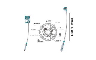 Vara de Riego Total THWW092 70cm 9 Funciones Vara de Riego Total THWW092 70cm 9 Funciones