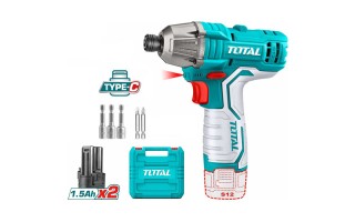 Llave de Impacto a Batería Total TIRLI 1/4'' 12V 100Nm Llave de Impacto a Batería Total TIRLI 1/4'' 12V 100Nm