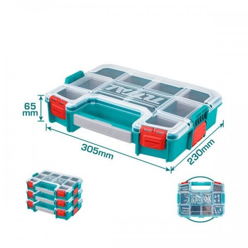 Organizador Total TPBX1121 Plástico 30cm 10comp. x5u