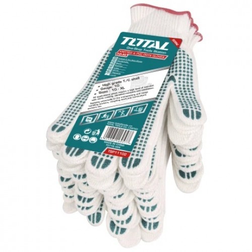 Guantes Total TSP11102 Algodón con Puntos de PVC XL