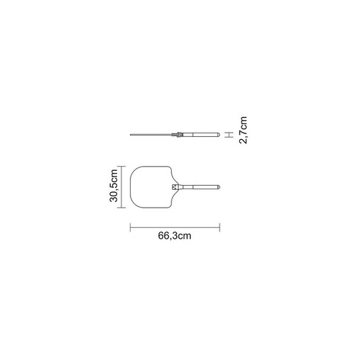 Pala para Pizza Tramontina 13307 Metal 63cm cabo Corto