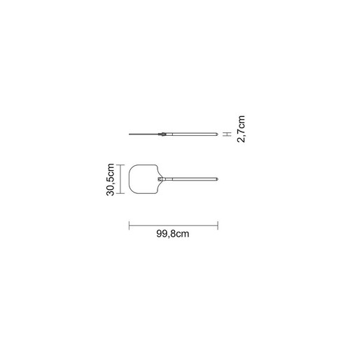 Pala para Pizza Tramontina 13308 Metal 98cm cabo Medio