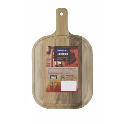 Tabla de Cocina Tramontina en madera Teca con mango 40x27 cm 