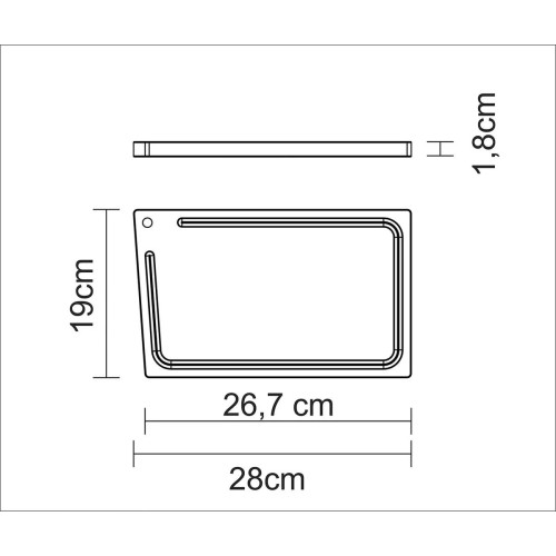 Tabla de Cortar Tramontina 13454 Madera 19x28cm