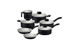 Ollas, Cacerolas y Sartenes Tramontina Linz 7pzs Negro Ollas, Cacerolas y Sartenes Tramontina Linz 7pzs Negro