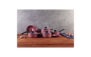 Ollas, Cacerolas y Sartén Tramontina Linz 7pzs Rosado Ollas, Cacerolas y Sartén Tramontina Linz 7pzs Rosado