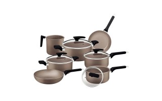 Ollas, Cacerolas y Sartén Tramontina Milazzo 7pzs Almendra Ollas, Cacerolas y Sartén Tramontina Milazzo 7pzs Almendra