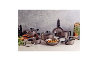 Ollas, Cacerolas y Sartén Tramontina Milazzo 7pzs Almendra Ollas, Cacerolas y Sartén Tramontina Milazzo 7pzs Almendra