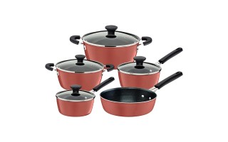 Ollas y Cacerolas Tramontina Glenz 28699 5pzs Cobre Rosa Ollas y Cacerolas Tramontina Glenz 28699 5pzs Cobre Rosa