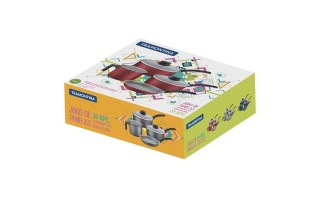 Cacerolas Sarten y Hervidor Tramontina Turim Rojo 4pzs Cacerolas Sarten y Hervidor Tramontina Turim Rojo 4pzs