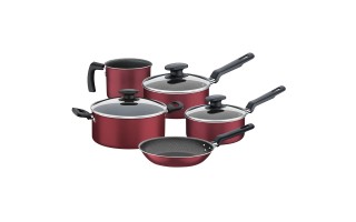 Ollas Cacerolas Sarten Tramontina Loreto Rojo 5pzs Ollas Cacerolas Sarten Tramontina Loreto Rojo 5pzs