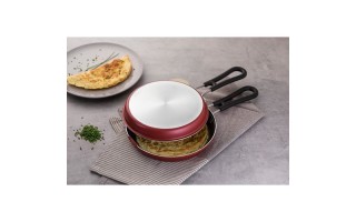 Sarten Doble Omeletera Tramontina Loreto 20cm Bordo Sarten Doble Omeletera Tramontina Loreto 20cm Bordo