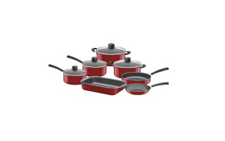 Ollas, Cacerolas y Asadera Tramontina Versalles 7pzs Rojo Ollas, Cacerolas y Asadera Tramontina Versalles 7pzs Rojo