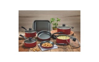 Ollas, Cacerolas y Asadera Tramontina Versalles 7pzs Rojo Ollas, Cacerolas y Asadera Tramontina Versalles 7pzs Rojo