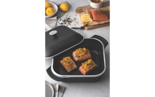 Cacerola Tramontina Lyon 20963 Cuadrada 28cm 5,5L Negro