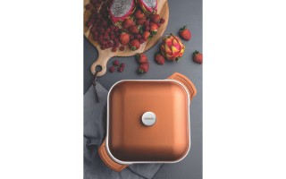 Cacerola Tramontina Lyon 20963 Cuadrada 28cm 5,5L Cobre