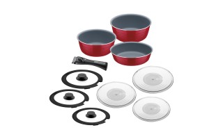 Ollas Multiuso Tramontina Ítria Mango Extraíble Rojo 3pzs Ollas Multiuso Tramontina Ítria Mango Extraíble Rojo 3pzs