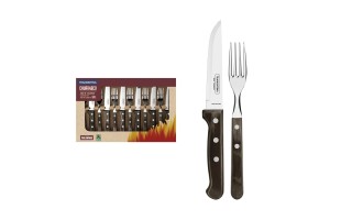 Cubiertos para Asado Tramontina Churrasco Polywood 12pzs Cubiertos para Asado Tramontina Churrasco Polywood 12pzs