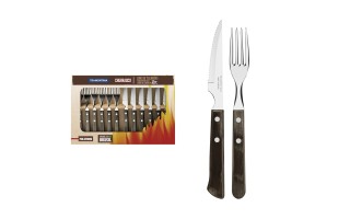 Cubiertos para Asado Tramontina Churrasco Polywood 12pzs Cubiertos para Asado Tramontina Churrasco Polywood 12pzs