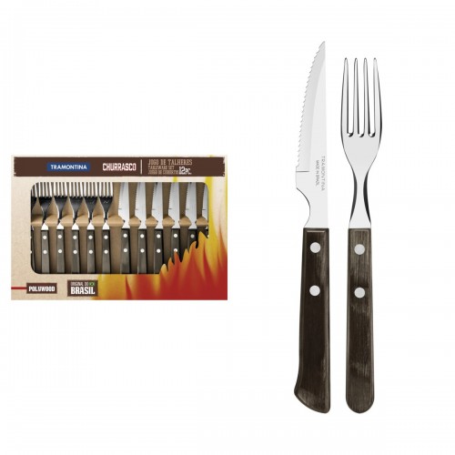 Cubiertos para Asado Tramontina Churrasco Polywood 12pzs