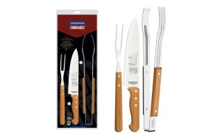 Cuchillo, Tenedor y Pinzas p/ Asado Tramontina Dynamic  Cuchillo, Tenedor y Pinzas p/ Asado Tramontina Dynamic