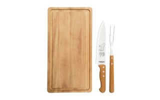 Cuchillo, Tenedor y Tabla p/ Asado Tramontina Dynamic  Cuchillo, Tenedor y Tabla p/ Asado Tramontina Dynamic