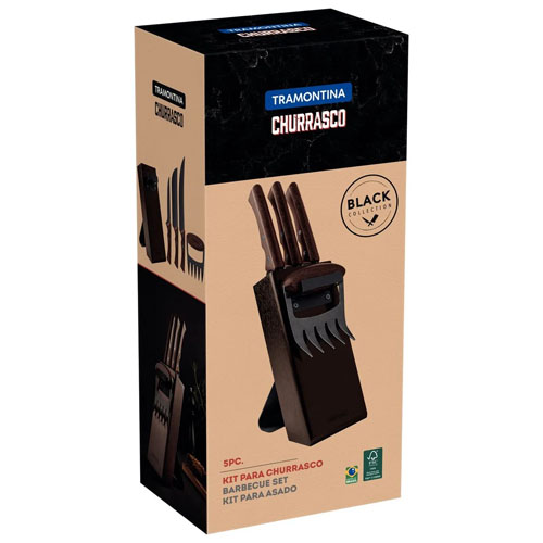 Juego para Asado Tramontina Churrasco Black 22999 5pzs