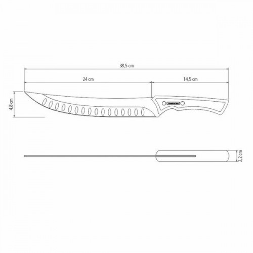 Cuchillo p/ Asado Tramontina Churrasco Black 22841 10''