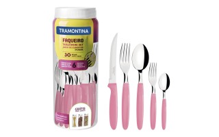 Cubiertos Tramontina Ipanema 23398 Rosado 30pzs Cubiertos Tramontina Ipanema 23398 Rosado 30pzs