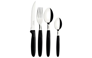Cubiertos Tramontina Ipanema 23399 24pzs Negro