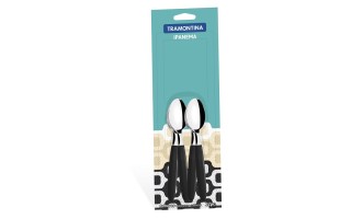 Cuchara p/ Te Tramontina Ipanema 23367 Negro 12u Cuchara p/ Te Tramontina Ipanema 23367 Negro 12u