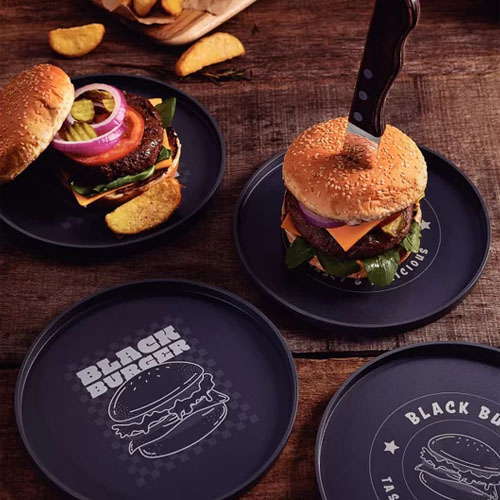 Plato Tramontina Black Burger 23797 20cm Negro