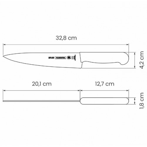 Cuchillo p/ Carne Tramontina Professional 24620 32,8cm