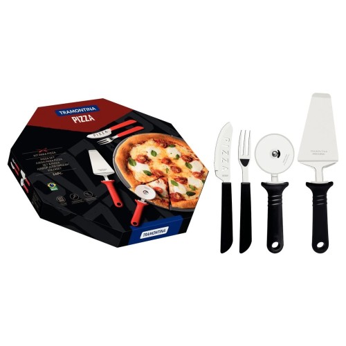 Cubiertos para Pizza Tramontina 25099 14pzs Negro