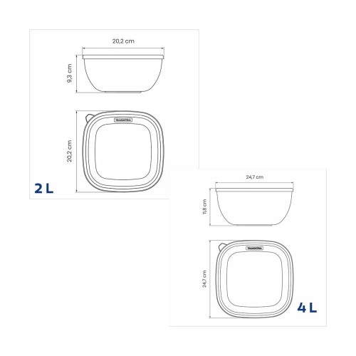 Envases para Alimentos Tramontina Black Burger 2pzs Negro