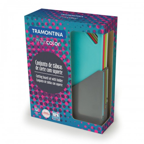 Tablas de Cortar y Organizador Tramontina Mixcolor 5pzs