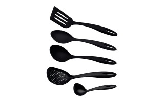 Espátulas Tramontina Ability 25199 Nylon 5pzs Negro Espátulas Tramontina Ability 25199 Nylon 5pzs Negro