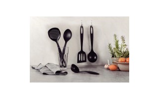 Espátulas Tramontina Ability 25199 Nylon 5pzs Negro Espátulas Tramontina Ability 25199 Nylon 5pzs Negro