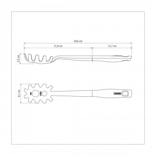 Cuchara para Pastas Tramontina Verano 25574 34cm Gris