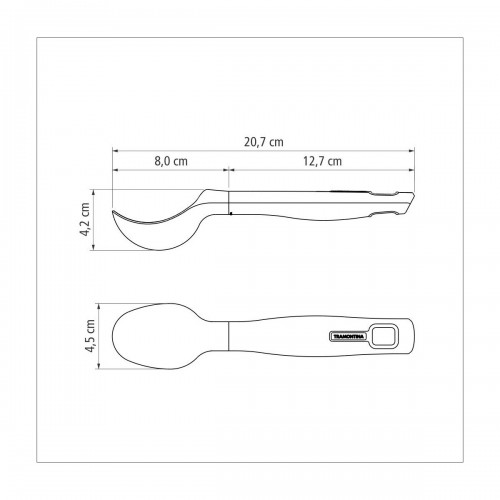 Cuchara para Helados Tramontina Verano 25582 20cm Gris