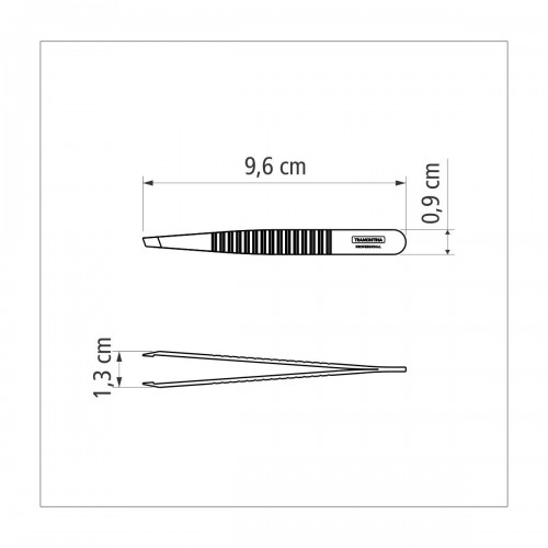 Pinza para Depilar Cejas Tramontina 25968 Diagonal Inox