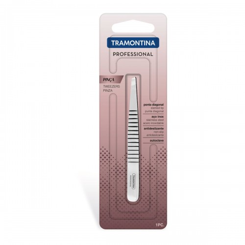 Pinza para Depilar Cejas Tramontina 25968 Diagonal Inox